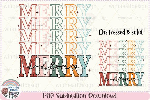 A Designer's Review: Merry Vibes Retro Christmas Graphics for T-Shirt Projects