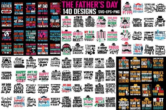 A Father's Day Graphics Bundle for Editorial and T-Shirt Designs