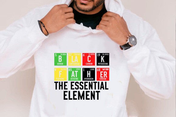 Black Father SVG PNG as a Graphic Asset for Small Business T-Shirt Designs