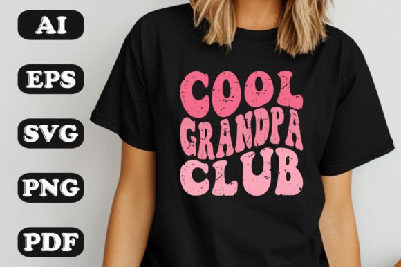 Cool Grandpa Club SVG Graphics for T-Shirt Designs