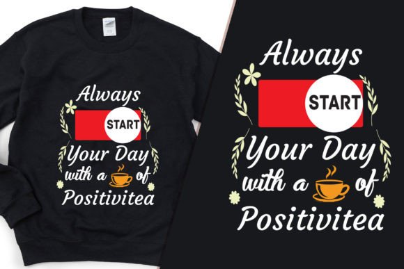 Cup of Positivitea: A Modern Design for Thoughtful Stitching