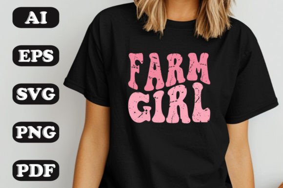 Farm Girl Graphics for Rustic T-Shirt Designs