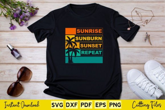 Reviewing the Sunrise Sunburn Sunset Repeat SVG Graphic