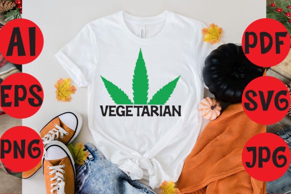Vegetarian: A Graphic Design Asset for Contemporary T-Shirt Designs